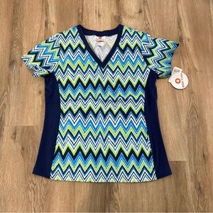 Women’s White Cross Scrub Top